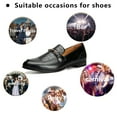 thumbnail image 3 of Men’s Faux Leather Black Loafers and Wedding Dress Shoes with Metal Embellishments, Black-07, 10 US, 3 of 5