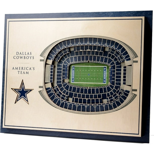 Dallas Cowboys 17 X 13 5 Layer Stadiumviews 3d Wall Art Com - Dallas Cowboys 5 Piece Canvas Wall Art