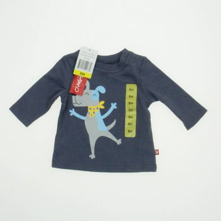 

Pre-owned Zutano Boys Blue Dog Long Sleeve T-Shirt size: 6 Months
