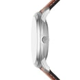 thumbnail image 3 of Fossil Reloj multifunción de fase lunar de acero inoxidable y cuero Neutra Quartz para hombre Color: Plata Teca (Modelo: FS5903), 3 of 5