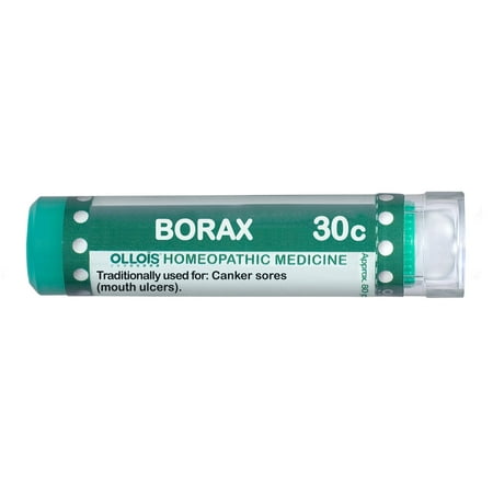 Ollois Borax 30c Pellets, Canker Sore Relief, 80