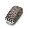 thumbnail image 3 of Vitodeco Genuine Leather Keyless Entry Remote Control Smart Key Case Cover with Leather Key Chain Compatible for RAM 1500 2019-2025 (4-Button, Brown), 3 of 5