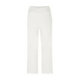 thumbnail image 6 of PMVFHDE Women High Waist Straight Leg Yoga Pants For Women Athletic Workout Crop Leggings 21 Inch White，XL, 6 of 6