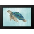 thumbnail image 2 of Medley, Elizabeth 14x11 Black Modern Framed Museum Art Print Titled - Watercolor Sea Turtle, 2 of 5
