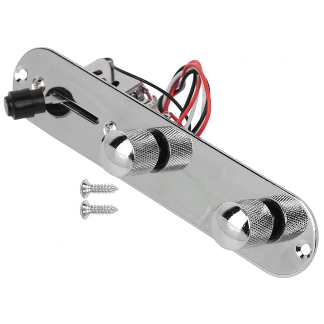 Plaque de Commande Précâblée de Guitare, Plaque de Commande de Guitare à Interrupteur à 3 Voies, Moletés Boutons Grand Traitement pour les Amateurs d'Instruments de Guitare