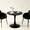 Black-24IN, variant on BINBANK Round Dining Table, 24 Inch, White, Pedestal Base Tulip Design, Compact Space Saving, Suitable for 2-4 People, Kitchen Living Room Cafe