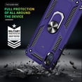 thumbnail image 5 of Compatible for Moto E6 Case with HD Screen Protector,  Military-Grade Shockproof Protective Phone Case with Magnetic Kickstand Ring for Motorola Moto E6 Purple, 5 of 7