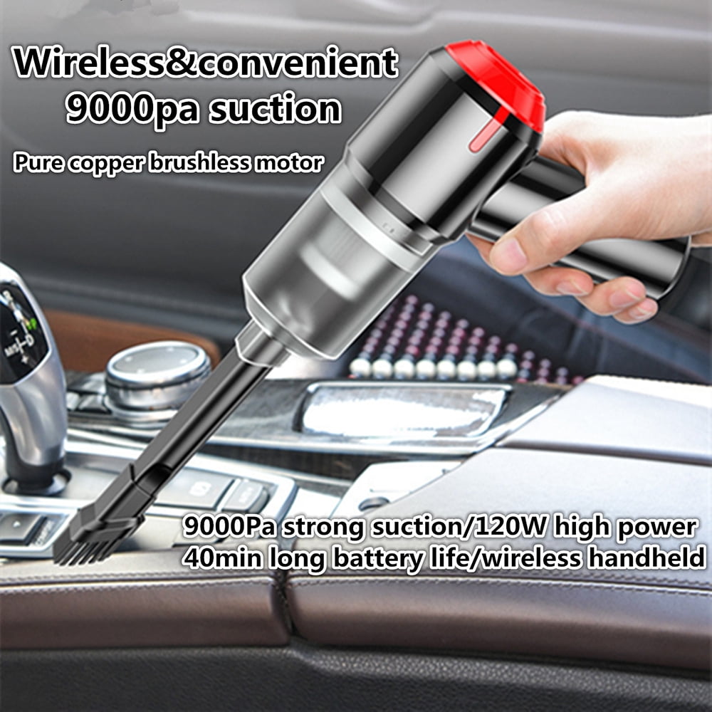 RKSTN Portable Handheld Wireless Car Vacuum Cleaner Household Compact & Large Suction Mini Vacuum Cleaner With Rear Inflation Function