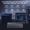 thumbnail image 2 of Conmutador gestionado YuLinca Base-T de 8 puertos y 2,5 Gbps + 1 x 10G SFP+, 2 of 8
