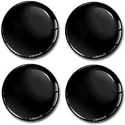 Skino 4 x 2.68 Inches /68mm/ Silicone 3D Wheel Center Stickers for Rims Hub Caps Car Tuning Black Gloss A 768