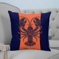 thumbnail image 4 of Orange Navy Blue Lobster 18x18 Pillow Covers Set of 2, Summer Beach Coastal Modern Art Throw Pillow Covers Decorative Couch Cushion Case, Microfiber Square Pillowcases for Bedroom Car Living Room, 4 of 7