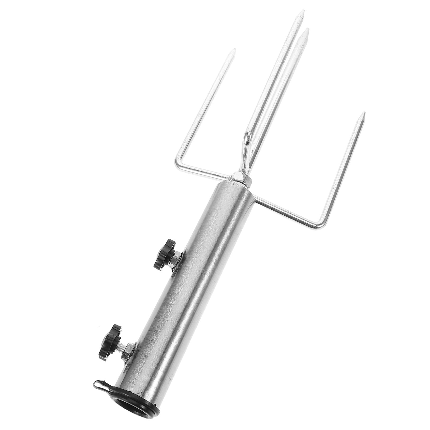 LULULION Portable Beach Umbrella Base Silver Metal for Outdoor Stability
