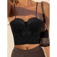 thumbnail image 2 of VISgogo Sujetador moldeador de cuerpo transpirable para mujer, ropa interior de baile de yoga de malla elástica de color sólido de estilo simple para mujer VISgogo moda, 2 of 9