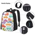 thumbnail image 3 of Balery Doodle Cars Mochila escolar 3 en 1 para niños: mochila resistente con lonchera térmica y estuche para lápices. Mochila escolar para niños y niñas., 3 of 7