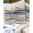 thumbnail image 5 of Gray Sea Wave Throw Pillow Cover Case, Couch Sofa Bed Pillowcase, Soft Decorative Lumbar Pillow Protector, Ombre Abstract Coastal Summer Ocean 12x20Inch Reversible Pillow Shams with Zipper, 5 of 6