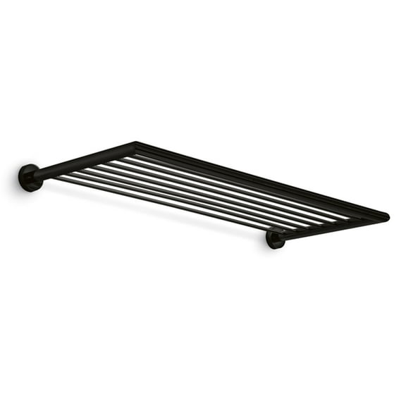 Ws Bath Collections Baketo 5216.22 Baketo 23-5/8" Solid Brass Towel Rack - Black