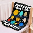 thumbnail image 2 of Yibo Planets Space Gift for Kids Blanket Flannel Soft and Comfortable Anti-static Bed Sofa Blanket, 2 of 7