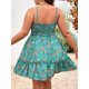 thumbnail image 2 of Plus Size Summer Women Elegant Floral Print Dress Vacation Vintage Casual Sleeveless Ruffle Sling Dresses, 2 of 5