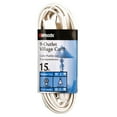 Woods Extension Cord with Switch, 9Outlet, 15Foot, White