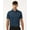Navy Melange, variant on AllPro 4HM00 Performance Mélange Polo-Black Melange-XS