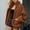 Brown coat for women, variant on Usmixi Winter Sherpa Coat for Women Womens Lamb Plush Jacket Causal Solid Plus Size Soft Fuzzy Fleece Coats Open Zipper Stand Neck Pocket Long Sleeve Outwear Casual Sherpa Coat