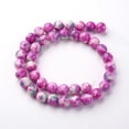 thumbnail image 2 of 1strand Ocean White Bead Strands Round Dyed Deep Pink 10mm Hole: 1mm about 40pcs/strand 16.3 inch(415mm), 2 of 3