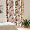thumbnail image 2 of Ambesonne Floral Curtains, Flowers Brush Strokes Grunge, Pair of 28"x84", Coral Pale Camel and Blush, 2 of 5