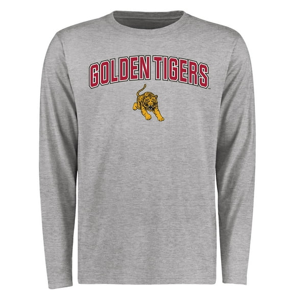 Men's Ash Tuskegee Golden Tigers Proud Mascot Long Sleeve T-Shirt