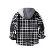 thumbnail image 4 of Niumike Outdoor Casual Vintage Long Sleeve Plaid Flannel Button Down Shirt Jacket for Men, 4 of 7