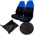 thumbnail image 4 of 2 fundas universales para asientos de coche, impermeables, de nailon (negro y azul), 4 of 7