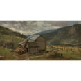 thumbnail image 3 of Johan Christian Dahl 14x9 Black Modern Framed Museum Art Print Titled - View of Hjelle in Valdres (1850), 3 of 5