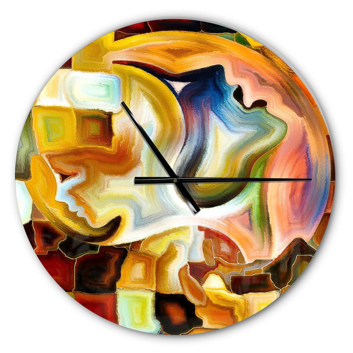 Designart Voie de la peinture intérieure horloge murale