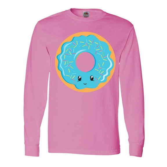 Inktastic Blue Donut Long Sleeve T-Shirt