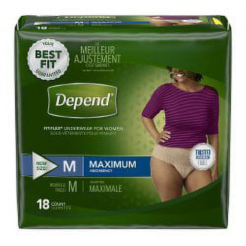 Depend FIT-FLEX Adult Underwear Pull On Medium Disposable Heavy Absorbency, 47932 - CASE OF 36