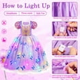 thumbnail image 5 of Princess Dresses for Girls - Light Up Princess Costume for Little Girl, Halloween Costumes & Gift for Toddler Age 3-10, 5 of 8
