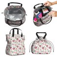 thumbnail image 2 of Pioneer Flower Floral Print Pattern Drawstring Lunch Bag Women - Drawstring Lunch Bag Insulated for Work Office - Stain-Resistant Large Lunchbags for Women with Multi-Pockets, 2 of 6