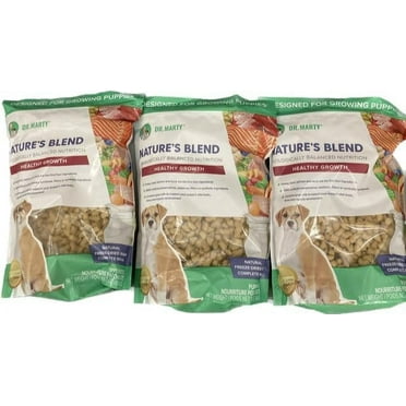 Dr. Marty Nature's Blend Turkey, Beef & Salmon Dry Dog Food for Puppies, 48 oz (3 Bags)