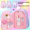 thumbnail image 4 of Mochila Jcobvig Kawaii para niñas y niños, escuela, con bolsa para bolígrafos, color morado, 4 of 9
