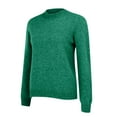 thumbnail image 5 of Knit Sweaters for Women Crewneck Loose Long Sleeve Winter Warm Wool Knit Pullover Tops Cozy Tunic Sweater Dark Green L, 5 of 7