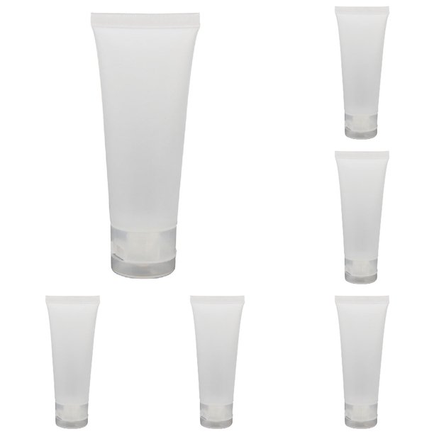 Tubos vacíos para loción cosmética de viaje, botellas de 50 ml, envases pequeños para loción, tamaño de viaje, para mujer, artículos de tocador, botellas de silicona para mano, de 1 oz, de vidrio,