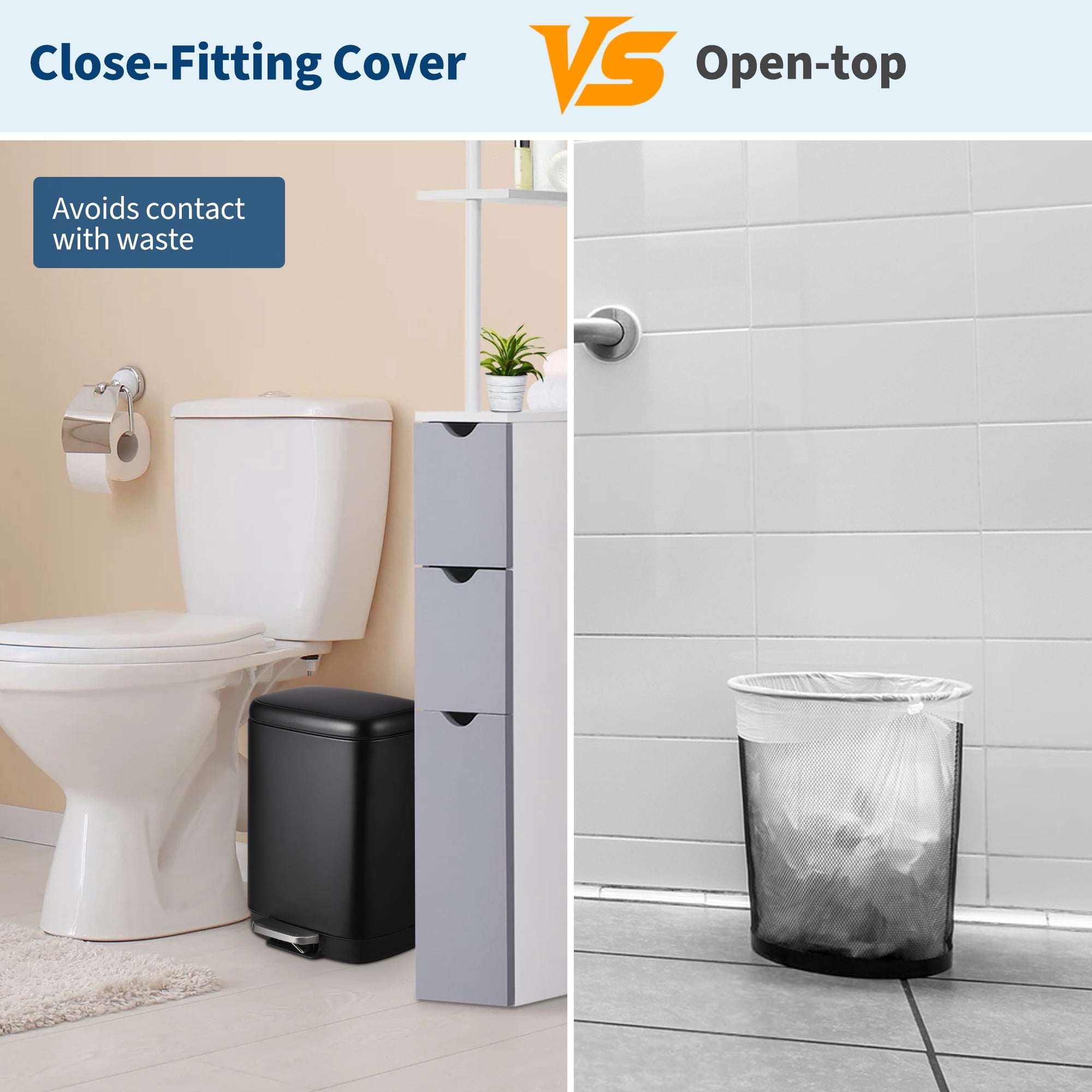 Stainless Steel Trash Can, 3.2 Gallon Lid, Soft Closing Pedal, Fingerprint Resistant, Durable, Suitable for Kitchen Bathroom Trash Can