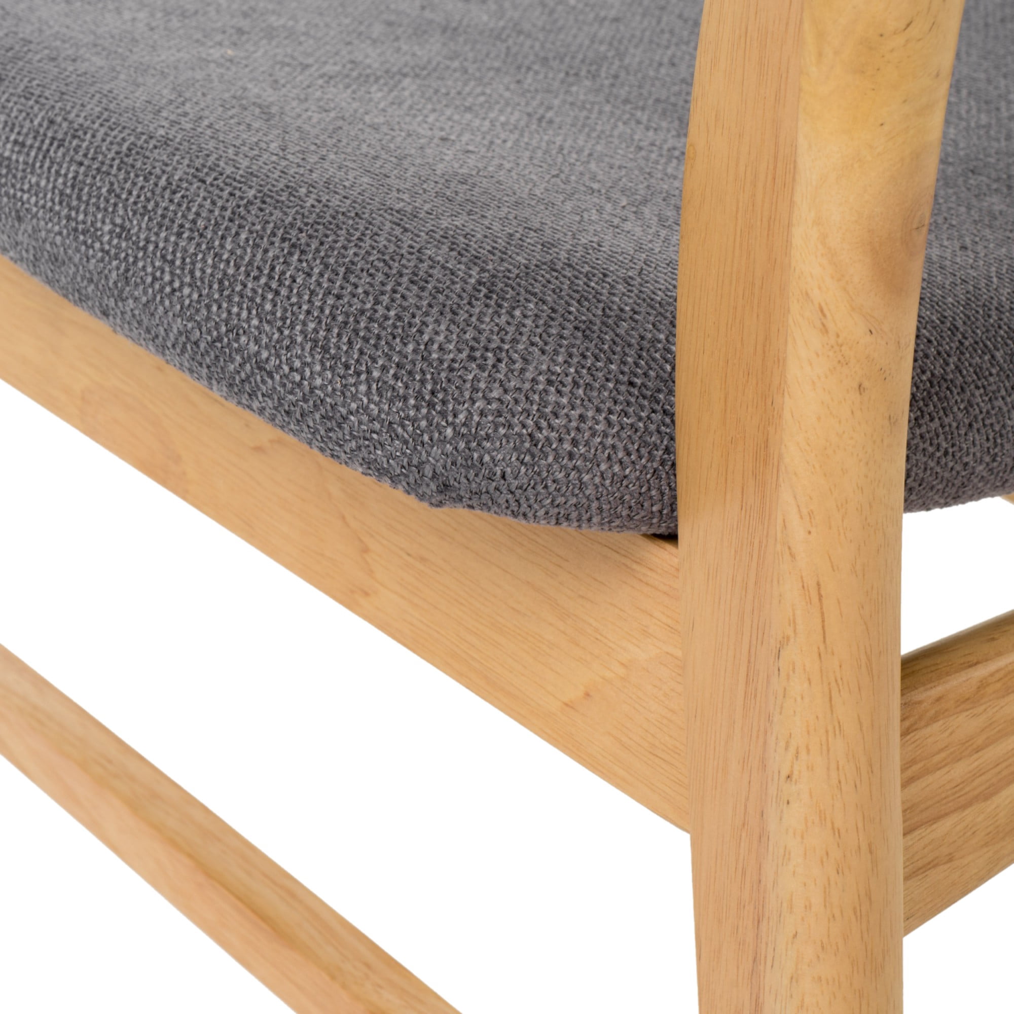 Aukfa Mid-Century Modern Dining Chairs Set of 2, Solid Rubberwood Side Chairs for Kitchen, Dining Room, Gary