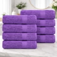 thumbnail image 2 of Ample Decor Hand Towels 100% Cotton for Bathroom 18X28inch -8pcs Purple, 2 of 6