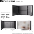 thumbnail image 3 of Mirror Medicine Cabinet with Storage,White led Lighted Bathroom Mirror Anti Fog smart Medicine Cabinet, wall Mounted Bathroom Mirror Cabinet, 39.3 * 23.6 Two Door Aluminum Cabinet, Black, 3 of 8