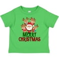 thumbnail image 3 of Inktastic Merry Christmas Santa Reindeer Boys or Girls Toddler T-Shirt, 3 of 5