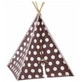 thumbnail image 4 of Modern Home Children's Indoor/Outdoor Teepee Set with Travel Case - Brown/Silver Polka Dot, 4 of 5