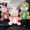 thumbnail image 4 of Animal 2 in 1 Car Tissue Box and Trash Can, Car Armrest Tissue Case, Cute Plush Cartoon Car Trash Bin, Plush Car Tissue Holder, Creative Animal Cartoon Decorative Organizer, 4 of 6