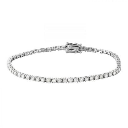 Ladies 3 Carat Diamond 14K White Gold Bracelet