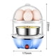 thumbnail image 4 of Huevo Al Vapor Mini escalfador de huevos, vaporizador eléctrico de 2 capas para huevos, herramienta de cocina con apagado automático (azul), 4 of 7