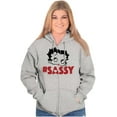 thumbnail image 4 of Vintage Betty Boop Hashtag Sassy Zip Hoodie Sweatshirt Women Brisco Brands S, 4 of 6